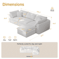 thumbnail image 2 of Cloud Couch – Boneless Modular Sectional Sofa with Ottoman, Oversized Sectional Couches for Living Room, Deep Seat, Soft Chenille Fabric, Modern L-Shaped Lounge,U-Shaped Sectionals, 2 of 8