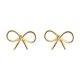 thumbnail image 5 of Pendientes de botón con lazo de plata de ley 925, pendientes pequeños lisos de temperamento femenino coreano sencillo, joyería coreana para las orejas, 5 of 5