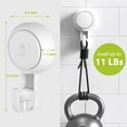 thumbnail image 3 of LUXEAR Suction Cup Hooks, Powerful Vacuum Heavy Duty Wreath Hanger, Waterproof Removable Shower Hooks for Bathroom Kitchen Christmas Ornaments 2 Pack, 3 of 11