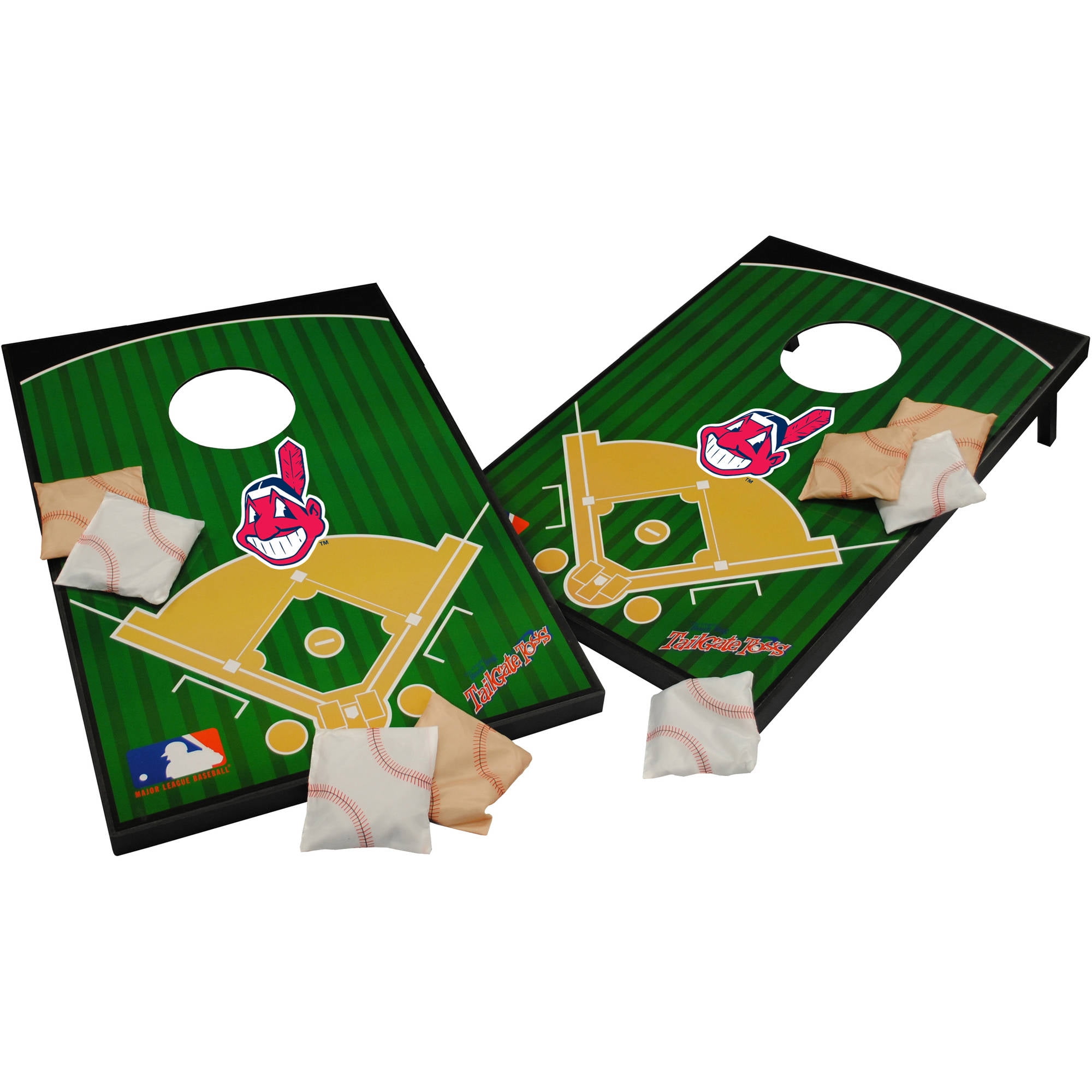 CLEVELAND INDIANS CORNHOLE BEAN BAGS SET OF 8 TOP QUALITY TOSS GAME 