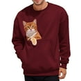 thumbnail image 4 of YAYUBA Cat Pouch Sweatshirts for Men Women Long Sleeve Kitten Puppy Holder Hoodies Front Large Pouch Pet Carrier Sweatshirt,,S, 4 of 9