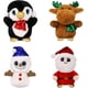 thumbnail image 1 of PELUCHERIA - Set de 4 Peluches Navideños Ojones 18 cm, 1 of 5