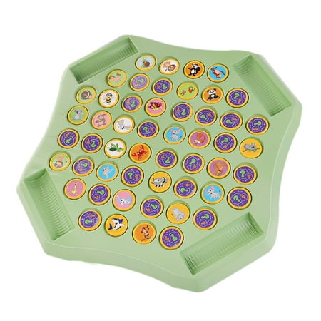 CASAFUN 52PCS Fruit Flip Chess Memory Chess Game Animal Flip Matching Chess Board Memory Chess Game for Kindergarten Gathering Activity Flip to Win Travel Memory Game