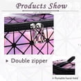 thumbnail image 3 of 26-27 Makeup Bag, Fashion Holographic Cosmetic Travel Bag Large Toiletry Bag Makeup Organizer for Women (Pink), 3 of 4