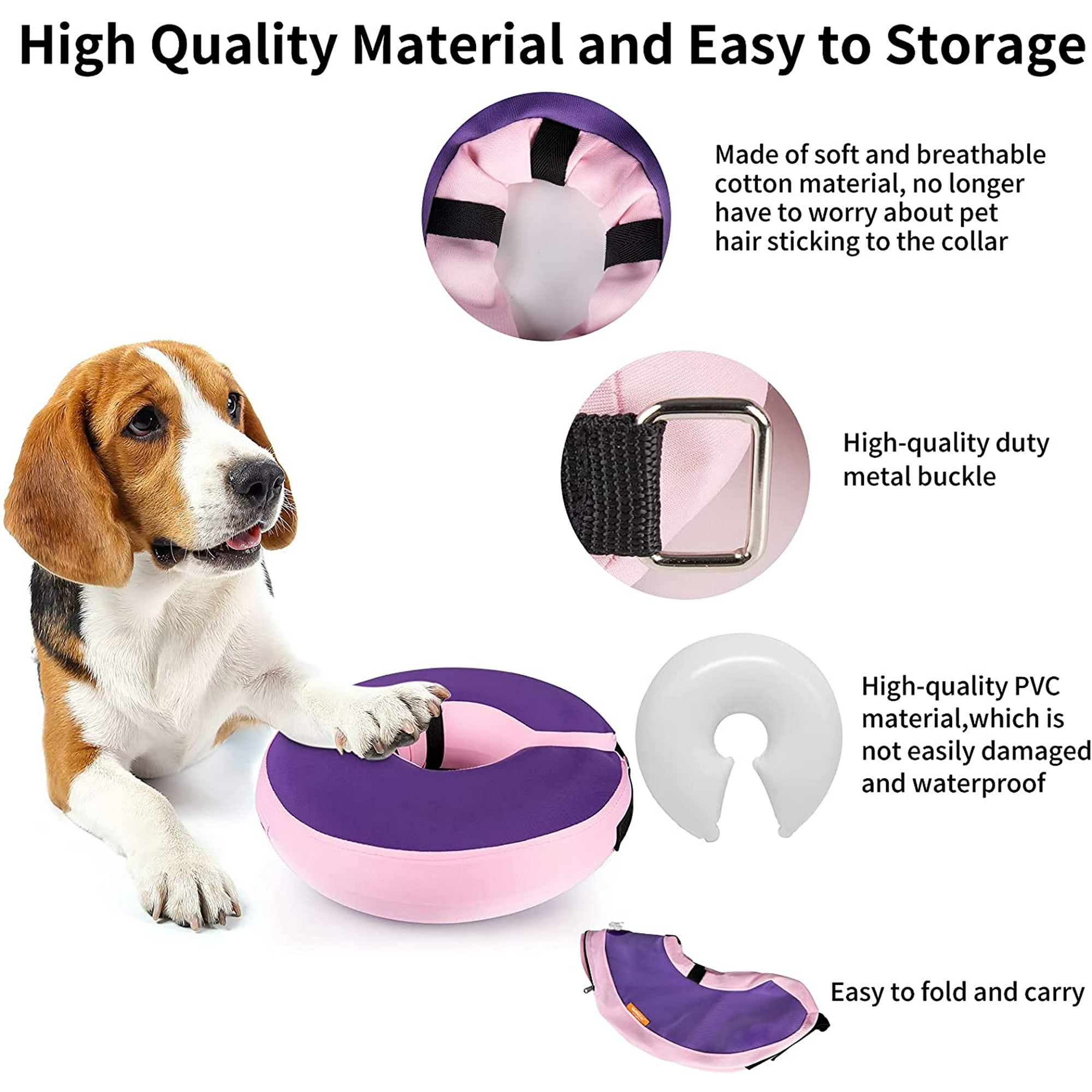 Dog Cone Collar Cone for Dogs Inflatable Dog Collars for After Surgery Soft Dog Cone Prevent Large Dogs from Biting Scratching Adjustable Thick Strap Walmart