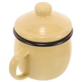 thumbnail image 4 of Taza esmaltada Taza esmaltada Taza decorativa esmaltada Taza esmaltada casera Taza de agua con tapa, 4 of 5