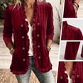 thumbnail image 5 of Guluxicc Women's Velour Dressy Jackets Ruffled Trim Long Sleeve Casual Jackets with Pockets for Everyday Fall Winter, 5 of 8