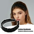 thumbnail image 3 of Unique Bargains 1 Pcs 1.61 Inch Wide Synthetic Hair Braided Headband Hair Hoop for Women and Girl Black, 3 of 7