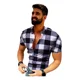thumbnail image 1 of Camisa A Cuadros De Hombre Casual Manga Corta, 1 of 5