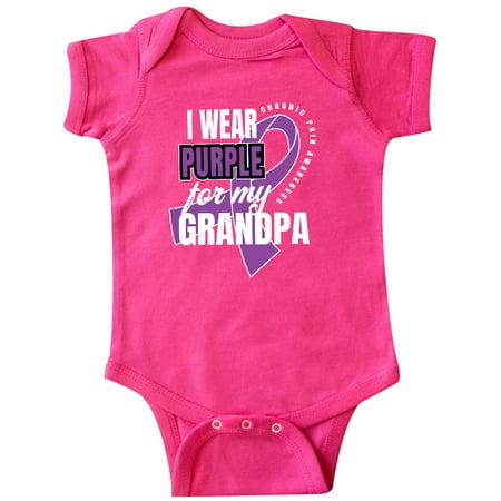 

Inktastic Chronic Pain I Wear Purple For My Grandpa Gift Baby Boy or Baby Girl Bodysuit