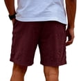 thumbnail image 5 of VV AVEORS Mens Corduroy Shorts Casual Elastic Waist Drawstring Bermuda Shorts 2026 Baggy Summer Lightweight Beach Lounge Short Wine 2XL, 5 of 8