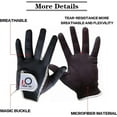 thumbnail image 2 of Golf Gloves Men Pair Left and Right Both Hand Rain Grip Lh Rh Weathersof No Sweat All Weather Grips Soft Comfortable Gray Green Size Small Medium ML Large XL, 2 of 6