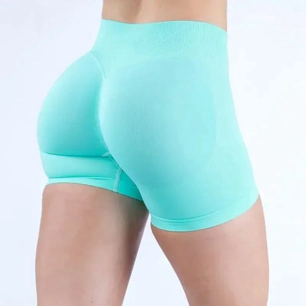 MKLEKYY Leggings deportivos de yoga de cintura alta, elásticos y sin costuras, para mujer, de moda, informales, de tres minutos, para realzar el cuerpo y esculpir el cuerpo.