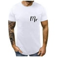 thumbnail image 2 of TIHLMK Men's T-shirts Men Couples Lover Valentine's Day Short Sleeve Love Letter Print T Shirts Tops, 2 of 6