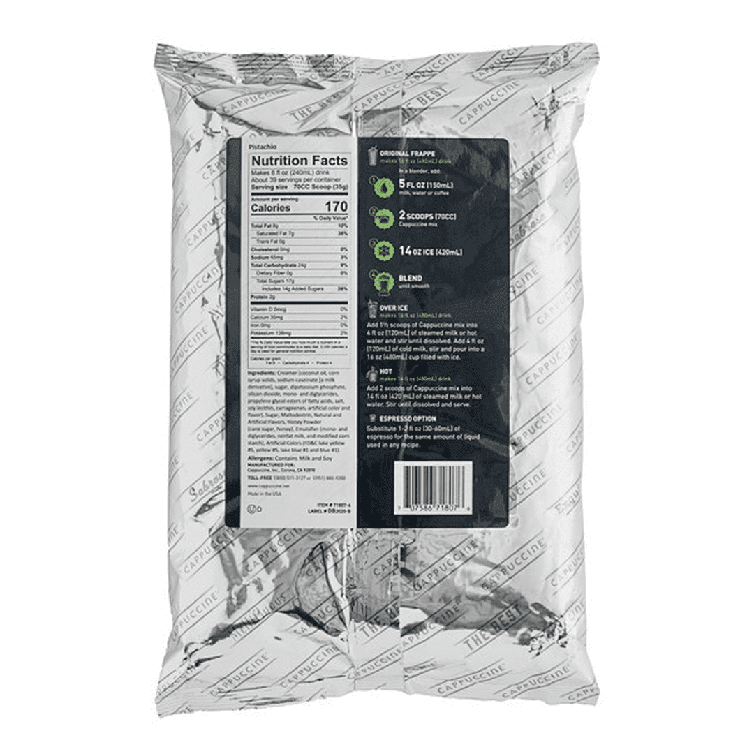 Cappuccine Pistachio Powder, 3lbs x 1 Bag