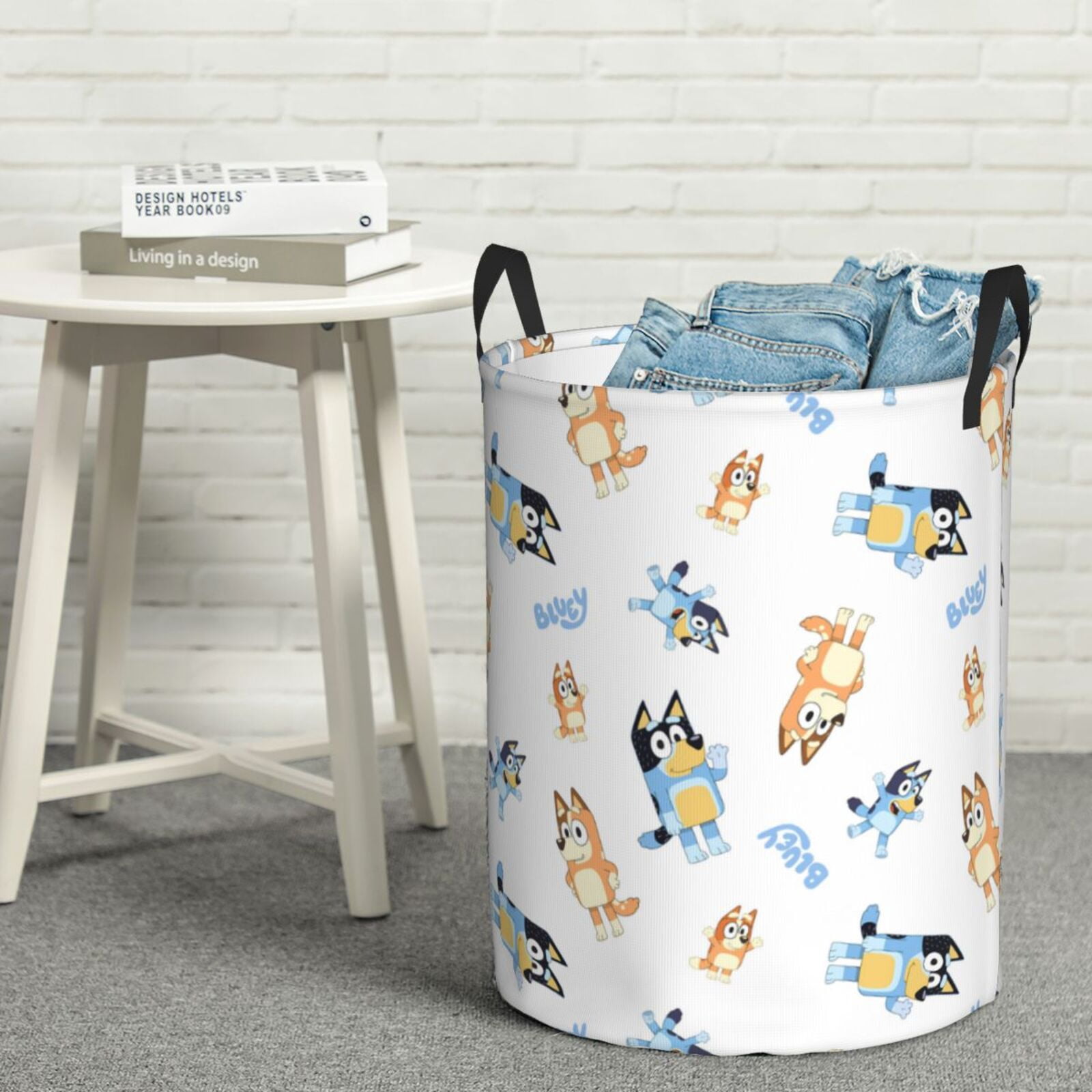 Johaoi Bluey Pattern Round Large Laundry Basket -Storage Basket - Toy Storage Basket, Perfect as Hamper, Kids Room Storage, and Toy Containment-Medium