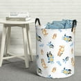 thumbnail image 6 of Zofaai Bluey Pattern Round Single-layer Dirty Clothes Basket, Standing Waterproof Dirty Clothes Storage Bag Household Items-Medium, 6 of 6