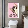thumbnail image 5 of Funny Dog Cat Bathroom Canvas Wall Art Are You Pooping Poster Cute Animal Poster  Canvas Print Artwork for Toilet Nursery Decor, 5 of 7