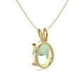thumbnail image 3 of SuperJeweler 1 Carat Oval Shape Green Amethyst Necklace In 14K Yellow Gold Over Sterling Silver, 18 Inches For Women, 3 of 5