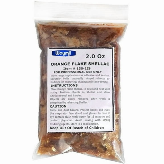 Orange Flake Shellac 2 Oz Jewelry Watchmaker Engraving Adhesive Setters Cement