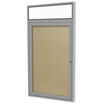 Ghent's Vinyl 36" x 24" 1 Door Enclosed Bulletin Board in Caramel