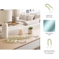 thumbnail image 5 of Modern Frosted Glass Bead for Home Decor and Bathroom - Refined Garland with Jute Cord Accent for Shelf and Coffee Table Styling - Light Reflective Piece for Office and Living Room - 3", Green, 5 of 11