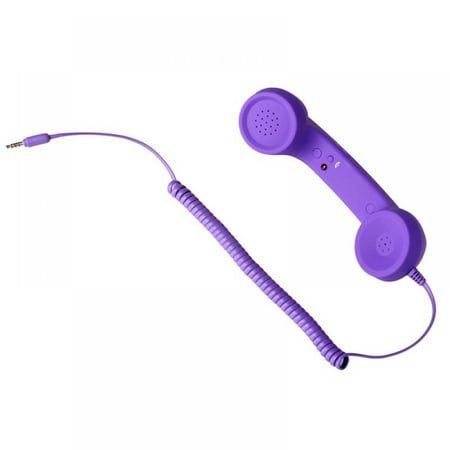 Retro Vintage Classic Style Corded Phone Handset - Old-school Style Classic POP Handset for iPhone  iPad  iPod  and Android Phones Landline Telephone Microphone