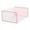 Pink, variant on Clear Plastic Stackable Shoe Storage Box with Side Opening for Home Organization in Black