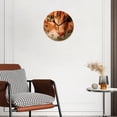 thumbnail image 2 of 12 Inch Wall Clock Battery Operated Silent Clock Decorative for Office, Kitchen, Outdoor, Living Room，Cute Red Kitten Cat Portrait Head Exquisite, 2 of 4
