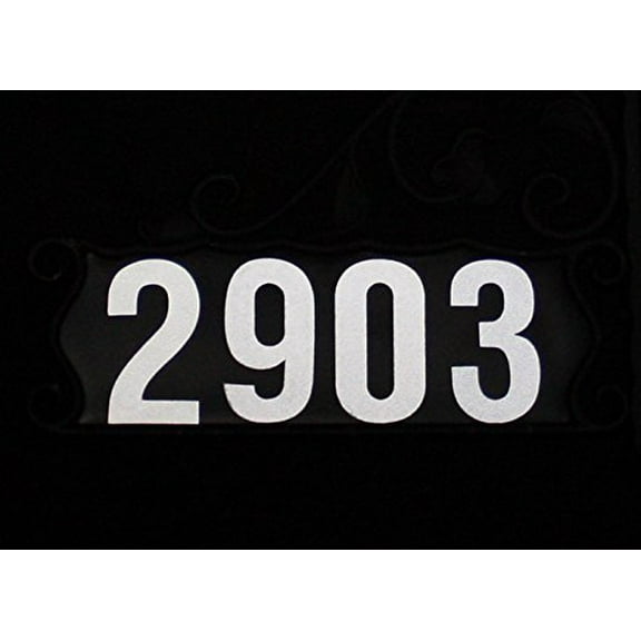 44 Reflective 4' Numbers Peel & Stick