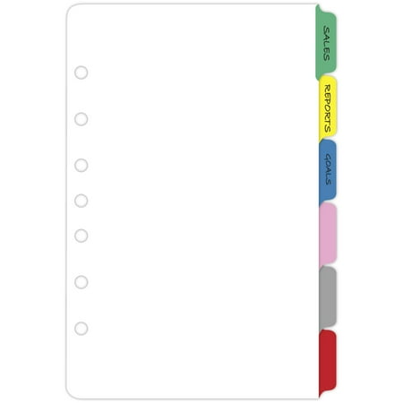 Blank Self Tab - Day-Timer Blank Multi-Colored Tabs Desk Size - Planner Tabs & Pockets