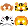 Paper Animal Jungle Party Masks, Assorted, 8ct