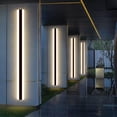 thumbnail image 2 of Pinsurad Modern Outdoor Wall Light Classic Black White Metal Frame LED Sconce, 2 of 5