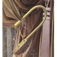 thumbnail image 4 of Curtain Accessories U-Shaped Alloy Curtain Wall Hook, Ongmies 2 Gold Metal Curtain Tiebacks – Decorative Holders with End Cap Finials for Living Room & Bedroom, 1 Pair of Gold Curtain Hooks, 4 of 5