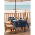 thumbnail image 2 of Outdoor Tablecloths with Umbrella Hole & Zipper, Rustic Botanical 54x80 Inch Tablecloth Rectangle, Japanese Herb on Black Simple Art Waterproof Table Cloth, Patio/Pool/Picnic Table Covers, 2 of 8