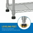 thumbnail image 6 of IVV Multiple Rows Heavy Duty Metal Shelf, NSF Certified Storage Wire Shelving Unit, Adjustable Storage Rack for Garage, Pantry, Kitchen, 62.9"L x 13.78"W x 59.06"H, Silver, 6 of 10