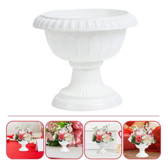 Milisten 2Pcs Rounded Top Narrow Base Vintage Urn Planter for Garden and Balcony 6.29x5.50x4.32in