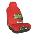 thumbnail image 1 of Wukai Cool Crocodile With Sunglasses Full Set Car Seat Covers with Soft Padding Universal Auto Front Seats Protector and Cushion Mat, 1 of 5