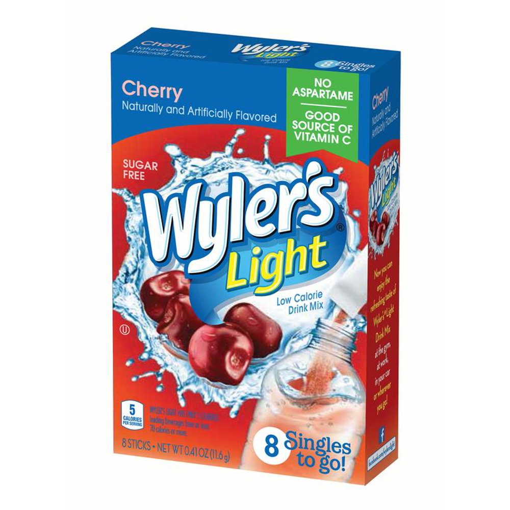 Wyler's Singles ToGo Drink Mix, Cherry, .41 Oz, 8 Packets, 1 Count