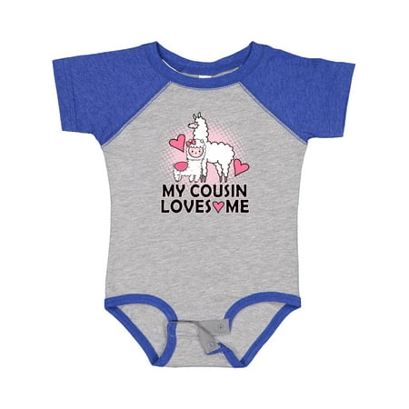 

Inktastic My Cousin Loves Me Llama Gift Baby Girl Bodysuit