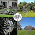 thumbnail image 5 of Nuevo Molino de viento de Metal 3D único y mágico, adecuado, gira fácilmente, giradores de viento, escultura cinética de viento para exteriores, césped, 5 of 5