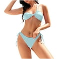 thumbnail image 2 of Traje de baño para mujer, traje de baño de dos piezas con tirantes de cuello y abertura en tres puntos, trajes de baño para mujer, conjuntos de bikini para mujer, trajes de baño de bikini para mujer, 2 of 4