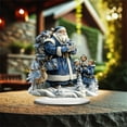 thumbnail image 5 of 1 Pack Blue Santa Claus Standee, Father Christmas with Kids Statue, 7.9 inch, 2D Acrylic Flat Tabletop Decor, Winter Holiday Desk Ornament, Creative Gift Figure, Blue, Acrylic, 5 of 6