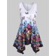 thumbnail image 1 of Además de la mariposa tamaño de la impresión del pañuelo Hem Tank Top Rosegal  Camisetas sin mangas de talla grande, 1 of 5