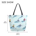 thumbnail image 5 of FORMRS Womens Canvas Tote Bag with Zipper Inner Pocket Shoulder Handbag, Ice Hockey, 5 of 7