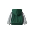 thumbnail image 3 of Fdqin Boys Zip Up Hoodie Fleece Jacket Kids Sherpa Lined Winter Coat Outdoor Warm Sweatshirt Green 13-14 Years, 3 of 8