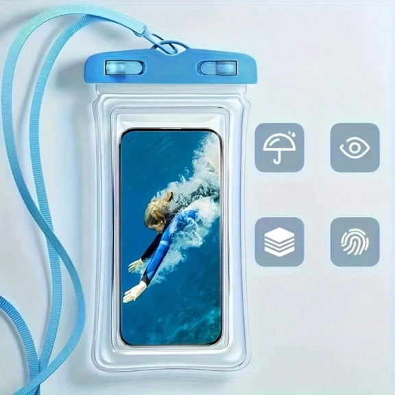 IPX8 Universal Waterproof Phone Pouch, Floating TPU Dry Bag, 1 Pack