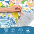 thumbnail image 3 of Yayeee Kitchen Curtains Tier Pair Light Filtering 27"x36" Rod Pocket Short Cafe Window Panel, Blue Floral Wave, 3 of 7