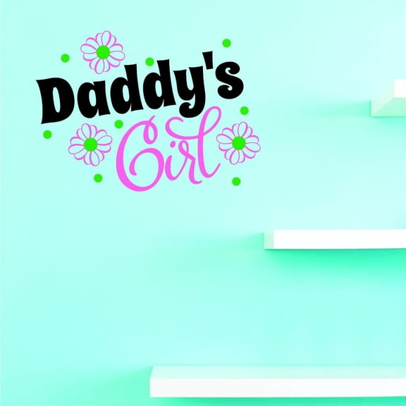 Custom Decals Daddys Girl Wall Art Size: 20 X 40 Inches Color: Multi