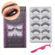 thumbnail image 1 of 5 Pairs Lashes False Eyelashes Thick Natural Lashes Band Tweezers, 1 of 5